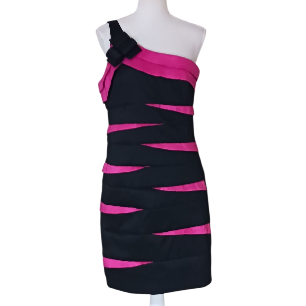 Scarlet Nite Women's Bodycon One Shoulder Bandage Dress. Great Stretch 14